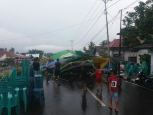 Diterjang Angin Kencang, Dua Rumah dan Satu Kanopi di Desa Moyag Rusak