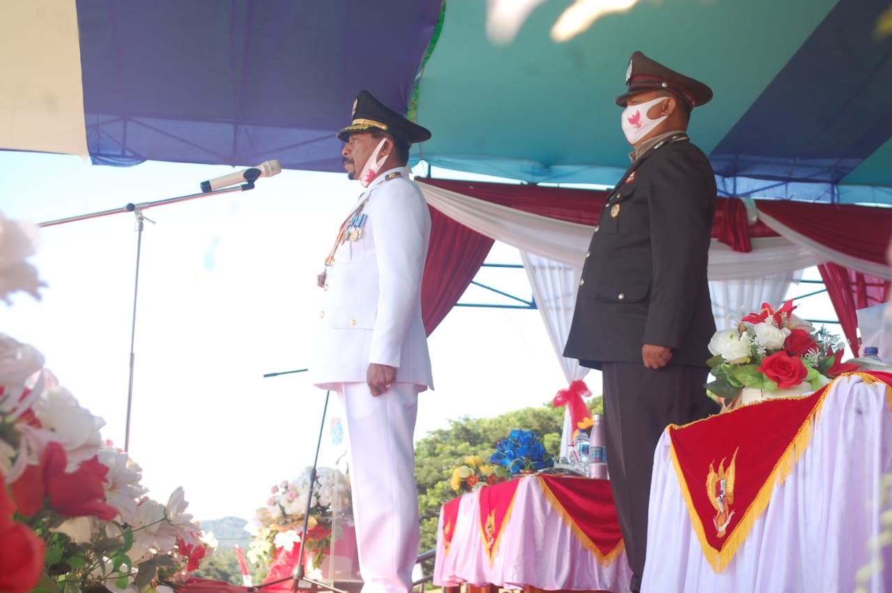 Bupati Sehan Landjar Irup Memperingati HUT Ke-75 Kemerdekaan RI