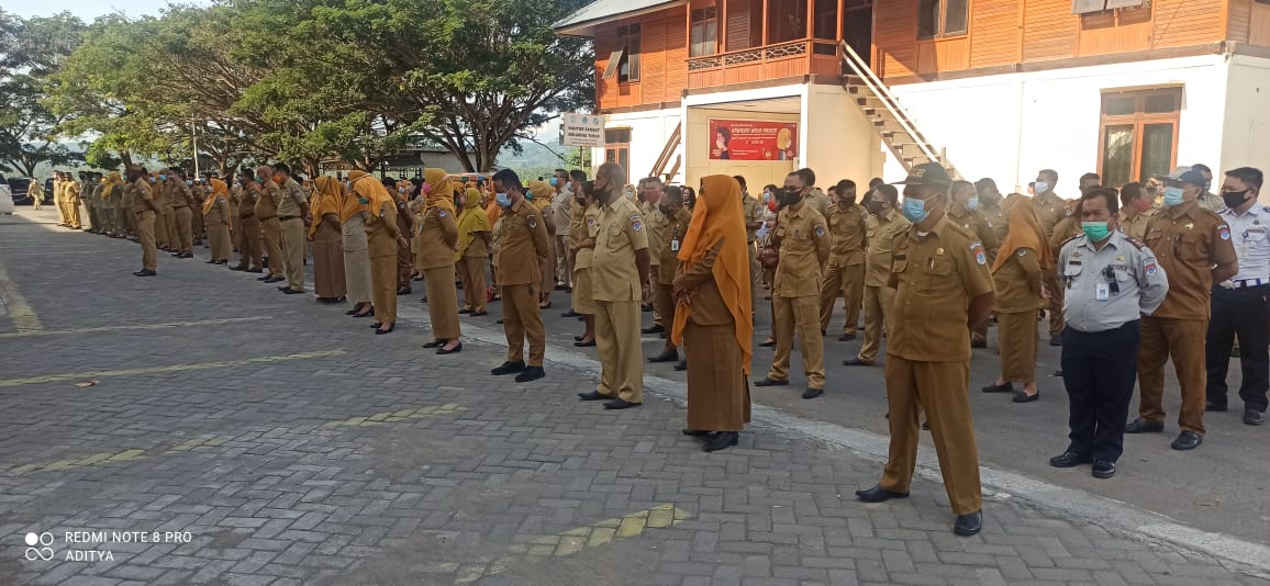 Pimpin Apel Pagi, Pjs. Bupati Boltim Tekankan Serapan Anggaran dan Penangana Covid
