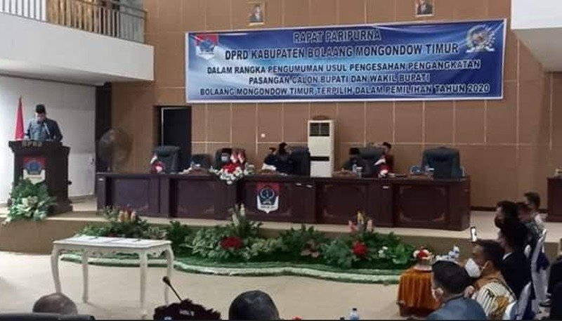 DPRD Boltim Gelar Paripurna Usulan Pengesahan Pengangkatan Bupati dan Wabup Terpilih