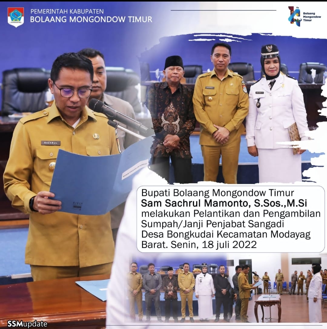 Lantik Hamria Mamonto, Pesan Bupati Boltim Kepada Pjs Sangadi Bongkudai