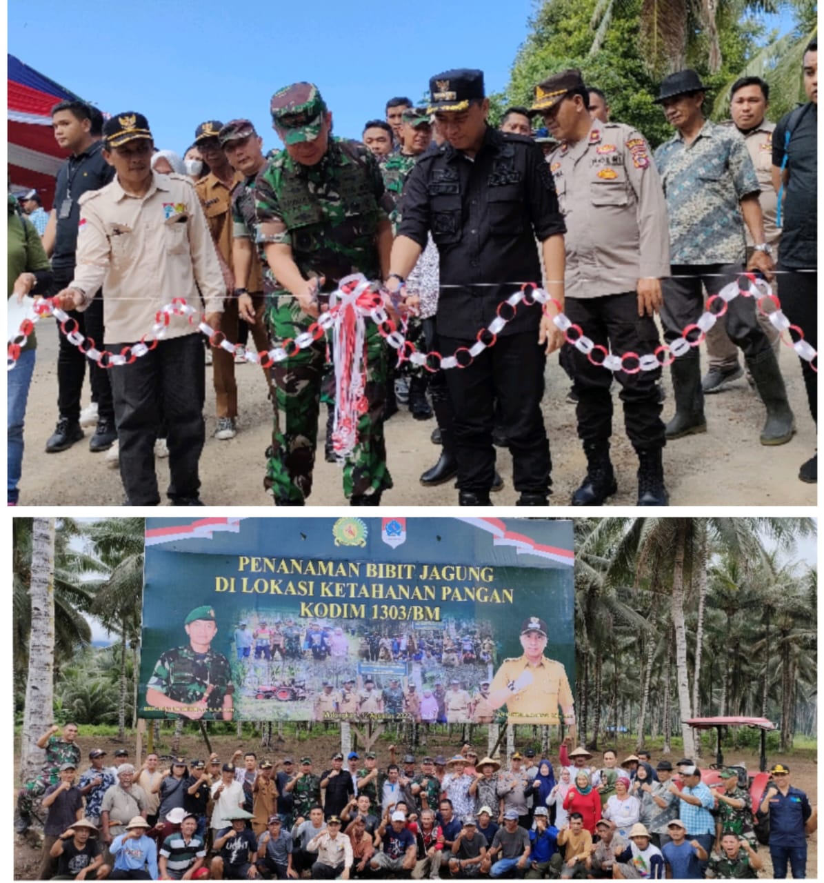 Bupati Sachrul Mamonto Bersama Danrem Resmikan Jalan Santiago Motongkad