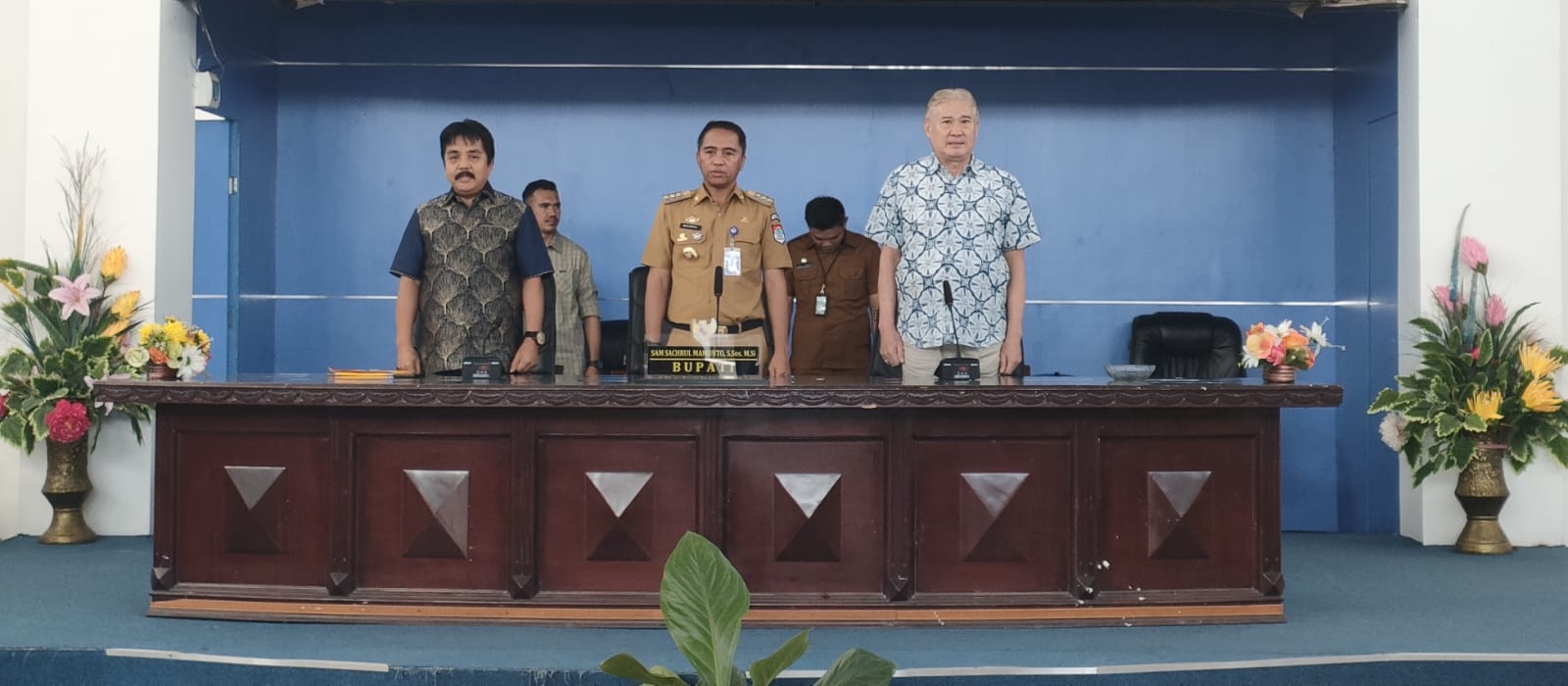Bupati Sam Sachrul Sambut Kunjungan Direktur Pascasarjana Dan Ketua Prodi Doktor IPDN