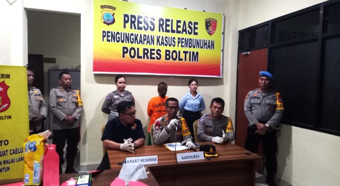 Polres Boltim Ungkap Pelaku Pembunuhan Adik Zha 