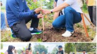 Bupati Sachrul Mamonto Pimpin Penanaman Bunga Tabebuya, Keindahan Wajah Ibu Kota Tutuyan Boltim Kedepan