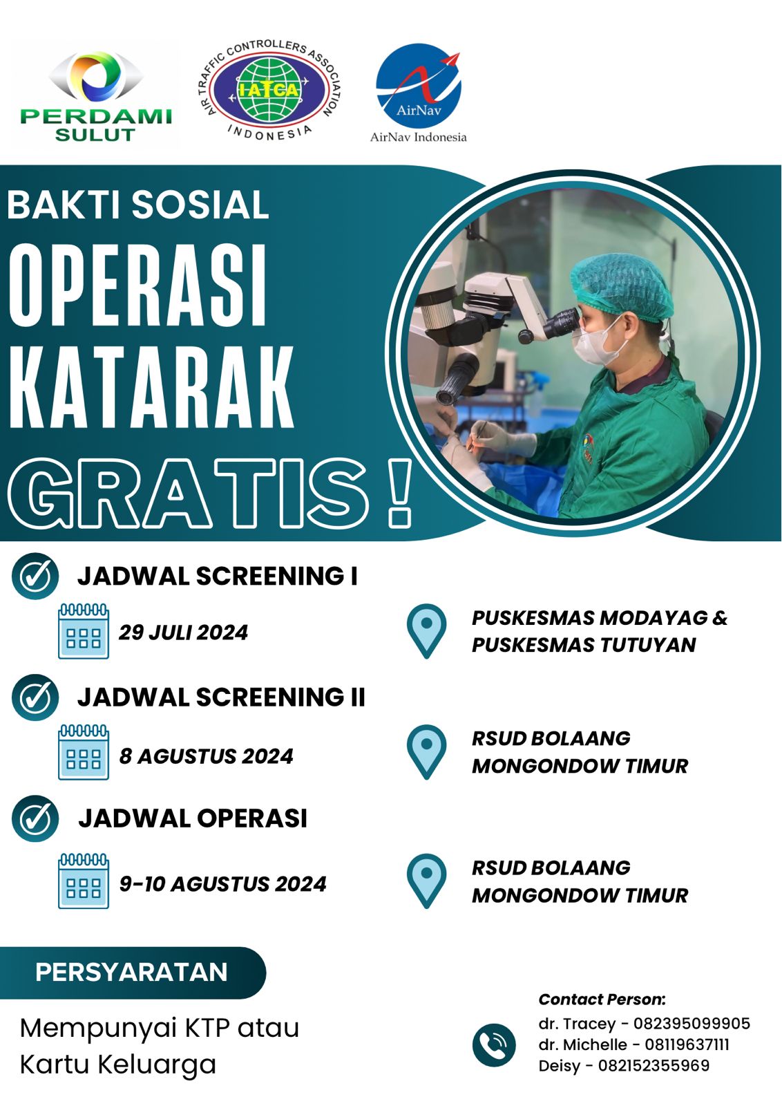 Gandeng PERDAMI Sulut, Jadwal Screening Katarak di Boltim Hingga 8 Agustus Kadiskes Helmi Ajak Masyarakat Periksa Mata