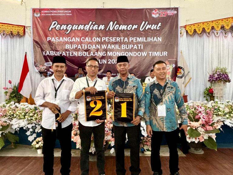 KPU Boltim Gelar Pengundian Nomor Urut Paslon Pilbup 2024