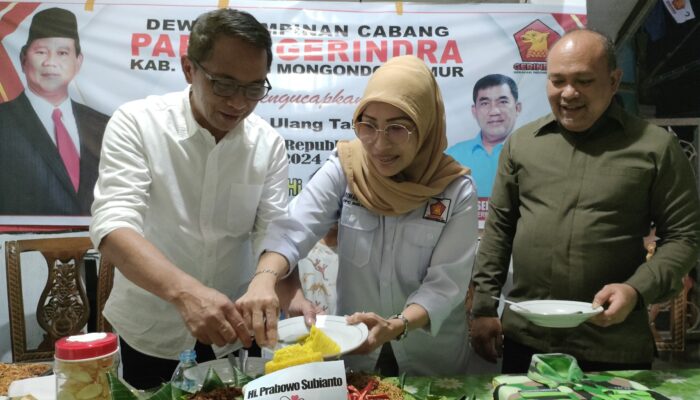 Potong Tumpeng di HUT ke-73 Prabowo Subianto, Doa Bupati Boltim Dr. Sam Sachrul Mamonto untuk Presiden Terpilih 
