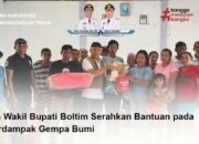 Bupati dan Wakil Bupati Boltim Salurkan Bantuan Pasca Gempa di Jiko Belanga